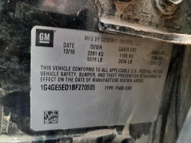 Photo 10 from auction – 2011 BUICK LACROSSE C with VIN 1G4GE5ED1BF270505