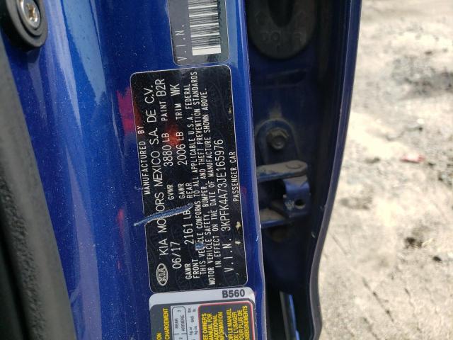 Photo 10 from auction – 2018 KIA FORTE LX with VIN 3KPFK4A73JE165976