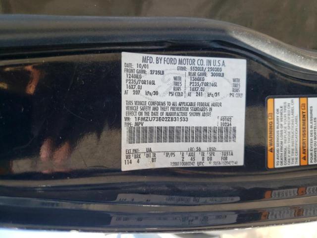 Photo 10 from auction – 2002 FORD EXPLORER X with VIN 1FMZU73E02ZB31533