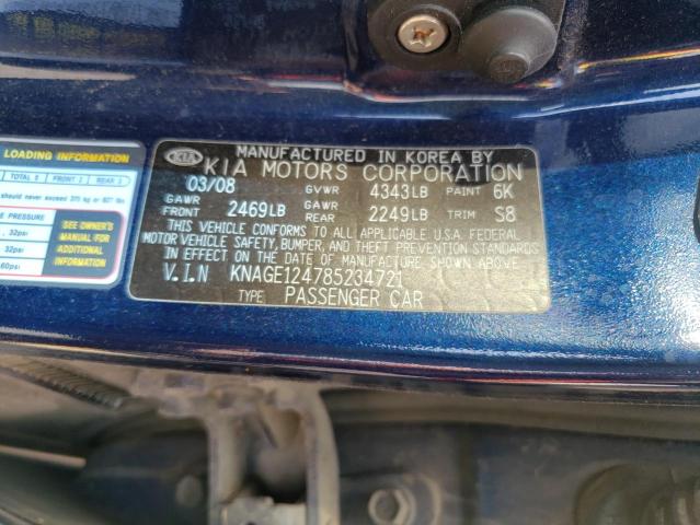 Photo 10 from auction – 2008 KIA OPTIMA LX with VIN KNAGE124785234721