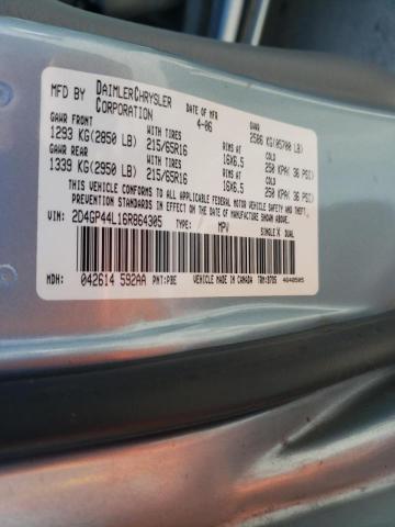 Photo 10 from auction – 2006 DODGE GRAND CARA with VIN 2D4GP44L16R864305