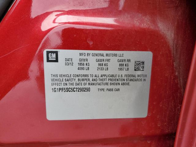 Photo 10 from auction – 2012 CHEVROLET CRUZE LT with VIN 1G1PF5SC5C7290290