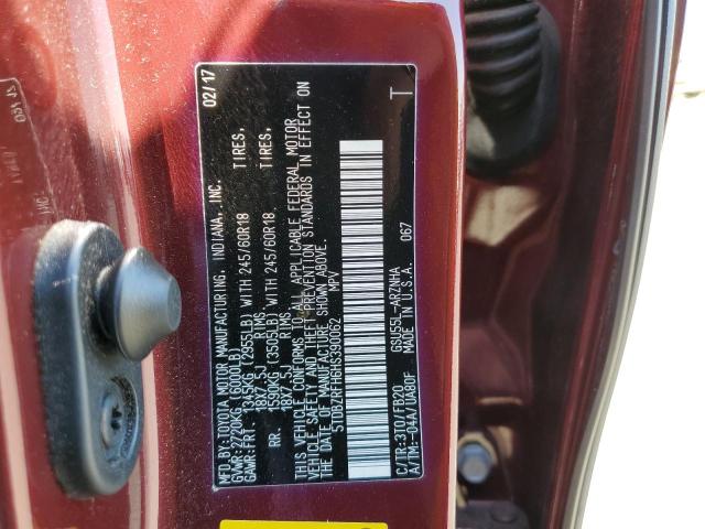 Photo 10 from auction – 2017 TOYOTA HIGHLANDER with VIN 5TDBZRFH6HS390062