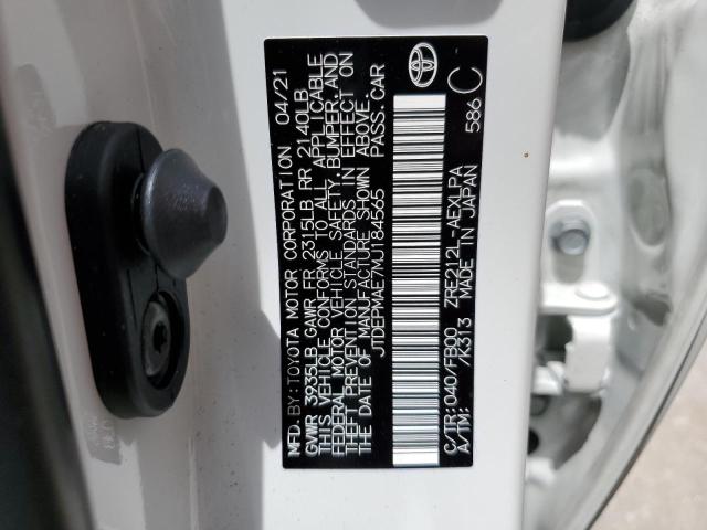 Photo 10 from auction – 2021 TOYOTA COROLLA LE with VIN JTDEPMAE7MJ184565