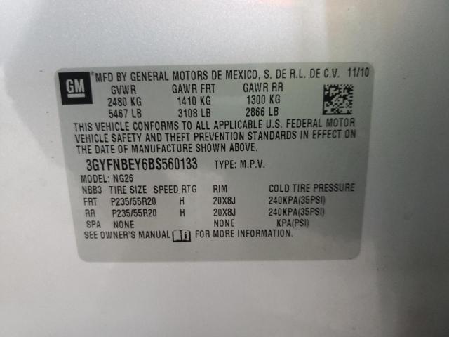 Photo 10 from auction – 2011 CADILLAC SRX PERFOR with VIN 3GYFNBEY6BS560133