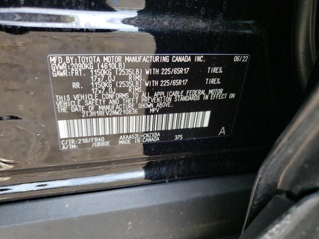 Photo 10 from auction – 2022 TOYOTA RAV4 LE with VIN 2T3H1RFV2NW210836