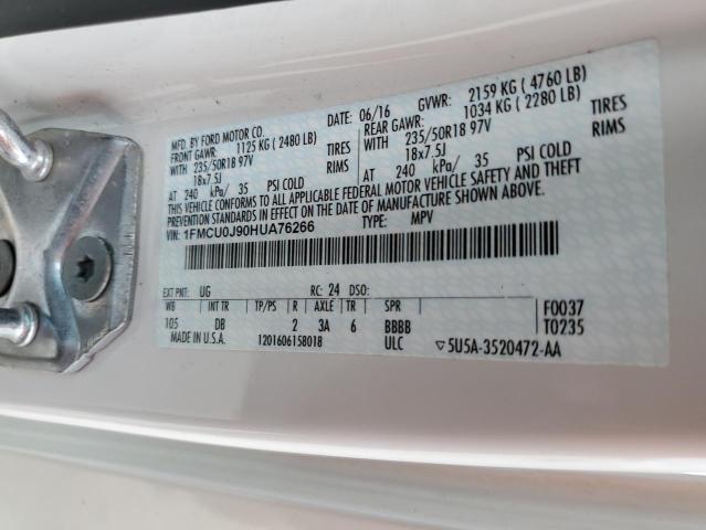 Photo 10 from auction – 2017 FORD ESCAPE TIT with VIN 1FMCU0J90HUA76266