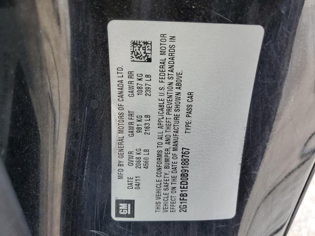 Photo 10 from auction – 2011 CHEVROLET CAMARO LT with VIN 2G1FB1ED0B9188767