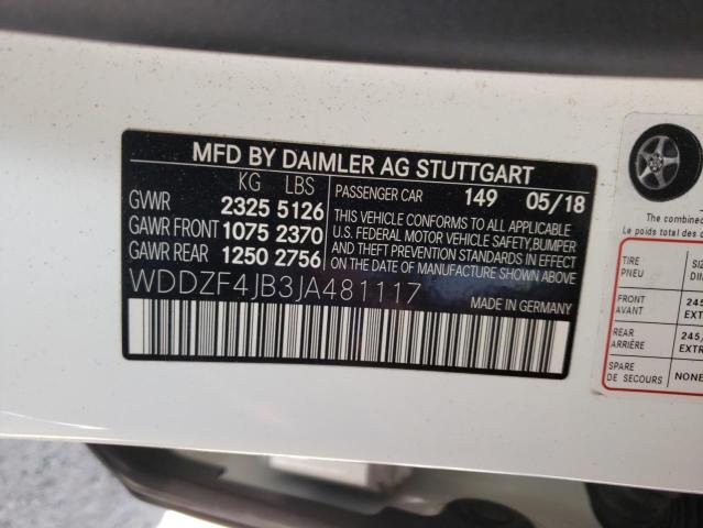 Photo 10 from auction – 2018 MERCEDES-BENZ E 300 with VIN WDDZF4JB3JA481117