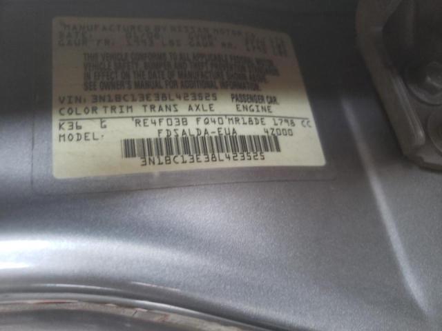 Photo 10 from auction – 2008 NISSAN VERSA S with VIN 3N1BC13E38L423525