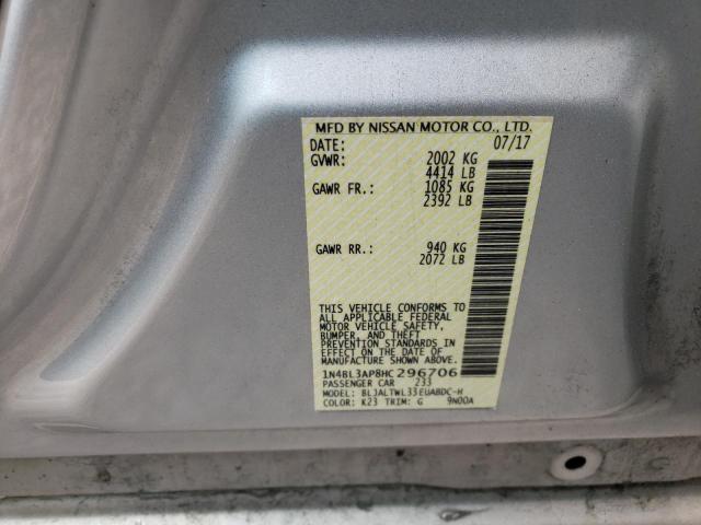 Photo 10 from auction – 2017 NISSAN ALTIMA 3.5 with VIN 1N4BL3AP8HC296706