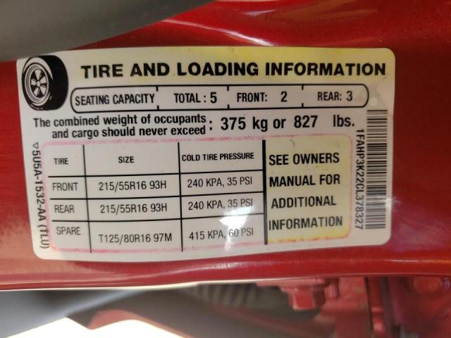 Photo 10 from auction – 2012 FORD FOCUS SE with VIN 1FAHP3K22CL378327
