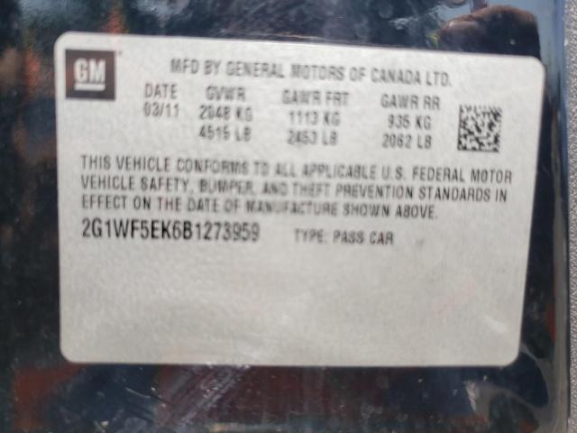 Photo 10 from auction – 2011 CHEVROLET IMPALA LS with VIN 2G1WF5EK6B1273959