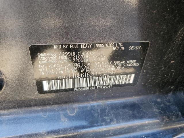 Photo 10 from auction – 2008 SUBARU IMPREZA 2. with VIN JF1GE61628H504297