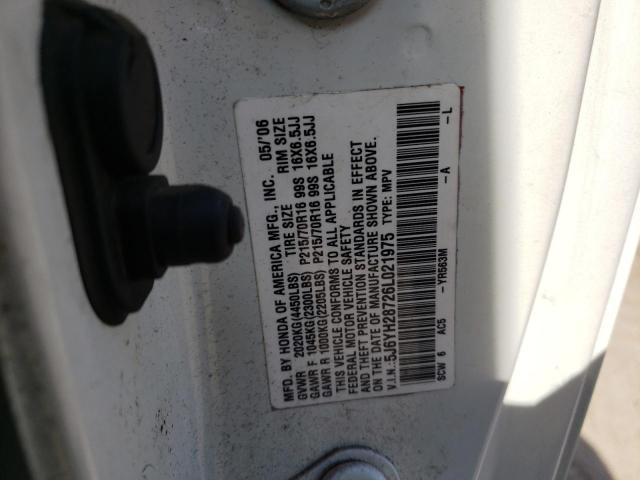 Photo 10 from auction – 2006 HONDA ELEMENT EX with VIN 5J6YH28726L021975