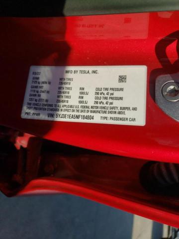 Photo 10 from auction – 2022 TESLA MODEL 3 with VIN 5YJ3E1EA5NF184804