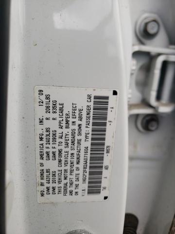 Photo 10 from auction – 2010 HONDA ACCORD EXL with VIN 1HGCP2F82AA071604