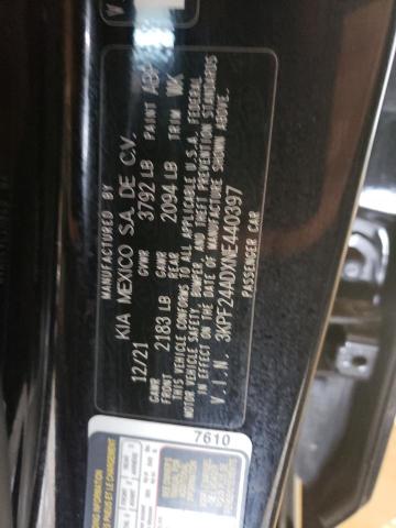 Photo 10 from auction – 2022 KIA FORTE FE with VIN 3KPF24ADXNE440397