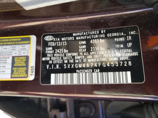 Photo 10 from auction – 2015 KIA OPTIMA LX with VIN 5XXGM4A74FG453728