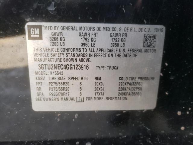 Photo 10 from auction – 2016 GMC SIERRA K15 with VIN 3GTU2NEC4GG123916