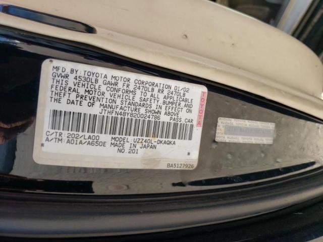 Photo 10 from auction – 2002 LEXUS SC 430 with VIN JTHFN48Y820024786