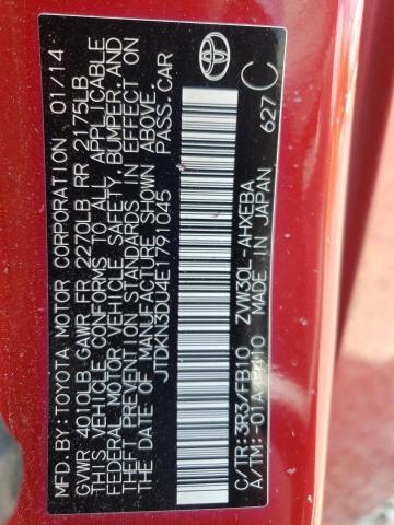 Photo 10 from auction – 2014 TOYOTA PRIUS with VIN JTDKN3DU4E1791045