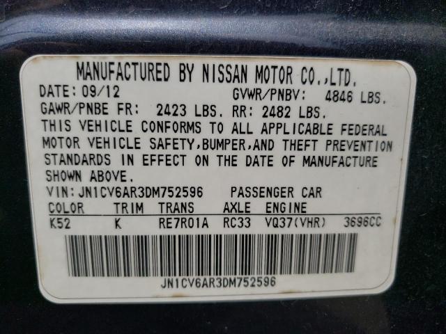 Photo 10 from auction – 2013 INFINITI G37 with VIN JN1CV6AR3DM752596
