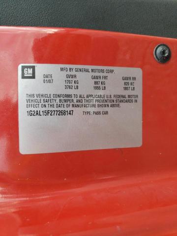Photo 10 from auction – 2007 PONTIAC G5 with VIN 1G2AL15F277268147