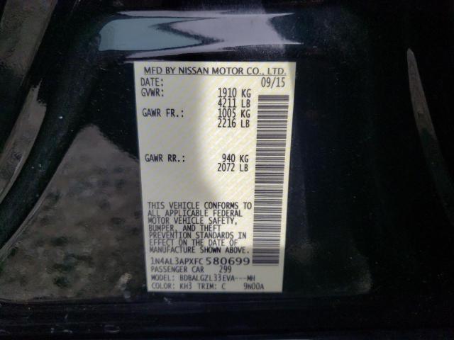 Photo 10 from auction – 2015 NISSAN ALTIMA 2.5 with VIN 1N4AL3APXFC580699