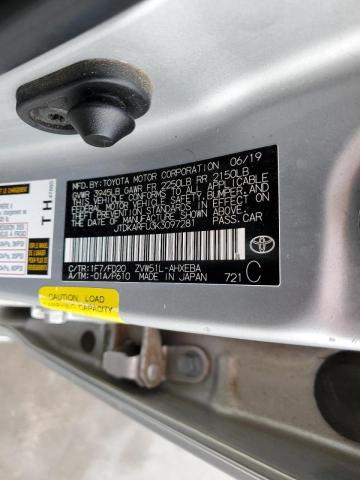 Photo 10 from auction – 2019 TOYOTA PRIUS with VIN JTDKARFU3K3097281