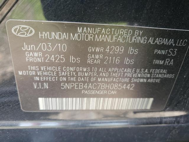 Photo 10 from auction – 2011 HYUNDAI SONATA GLS with VIN 5NPEB4AC7BH085442