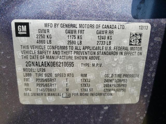 Photo 10 from auction – 2014 CHEVROLET EQUINOX LS with VIN 2GNALAEK0E6210695
