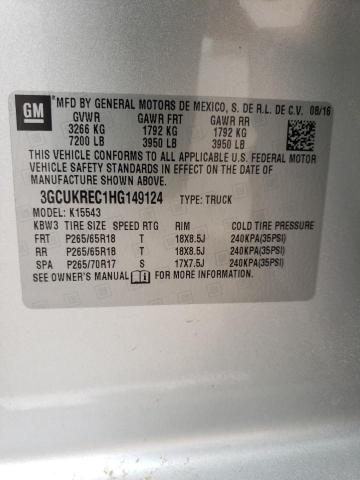 Photo 10 from auction – 2017 CHEVROLET SILVERADO with VIN 3GCUKREC1HG149124