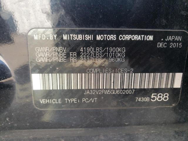 Photo 10 from auction – 2016 MITSUBISHI LANCER ES with VIN JA32V2FW5GU602007