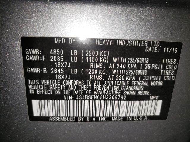 Photo 10 from auction – 2017 SUBARU OUTBACK 3. with VIN 4S4BSENC8H3306792
