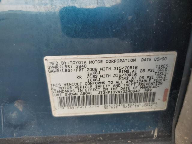 Photo 10 from auction – 2000 TOYOTA RAV4 with VIN JT3HP10VXY0240642