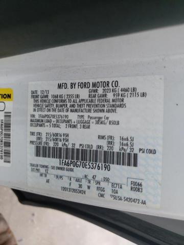 Photo 10 from auction – 2014 FORD FUSION S with VIN 1FA6P0G70E5376190