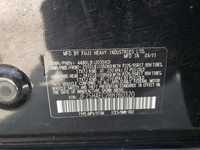 Photo 10 from auction – 2011 SUBARU FORESTER L with VIN JF2SHAEC2BH760320