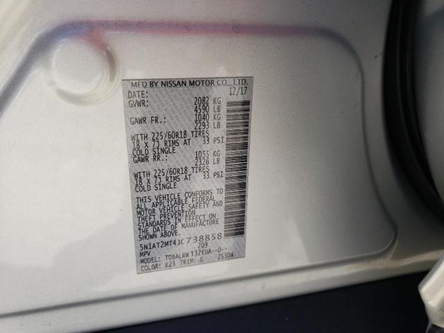Photo 10 from auction – 2018 NISSAN ROGUE S with VIN 5N1AT2MT4JC738858