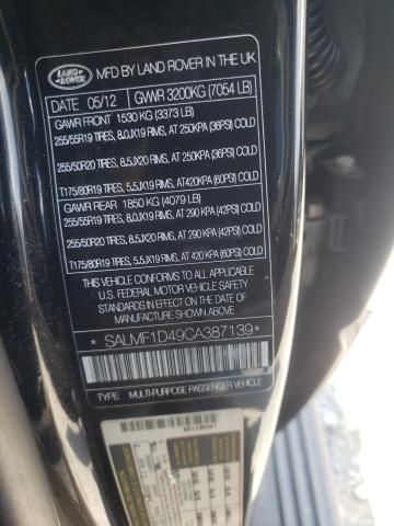 Photo 10 from auction – 2012 LAND ROVER RANGE ROVE with VIN SALMF1D49CA387139