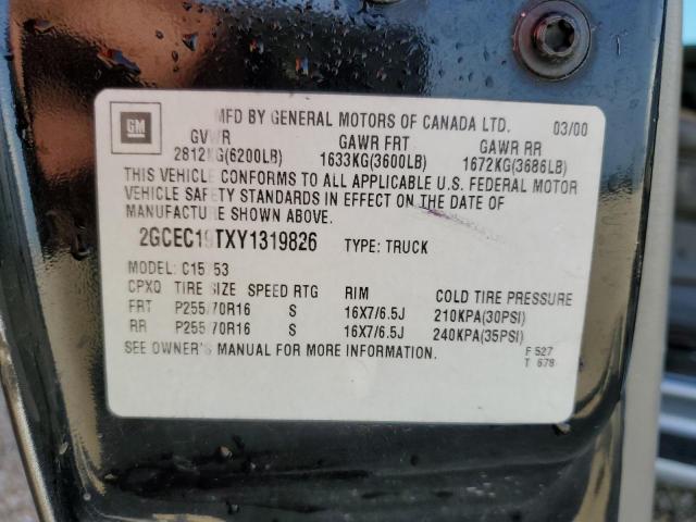 Photo 10 from auction – 2000 CHEVROLET SILVERADO with VIN 2GCEC19TXY1319826