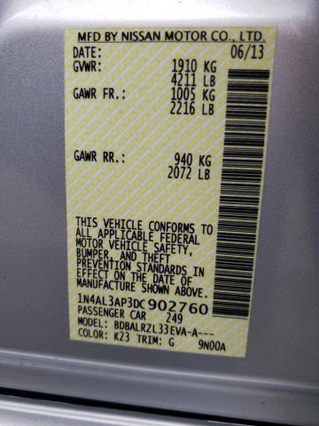Photo 10 from auction – 2013 NISSAN ALTIMA 2.5 with VIN 1N4AL3AP3DC902760