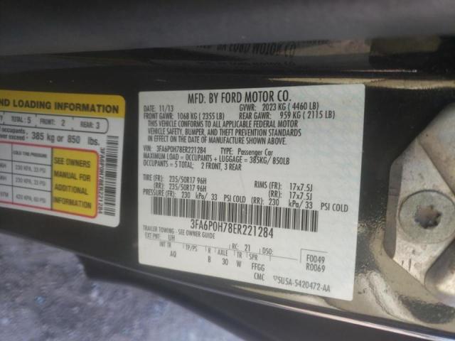 Photo 10 from auction – 2014 FORD FUSION SE with VIN 3FA6P0H78ER221284