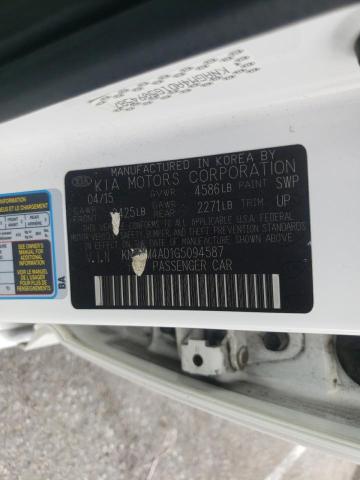 Zdjęcie 10 z aukcji – 2016 KIA OPTIMA HYB z VIN KNAGM4AD1G5094587
