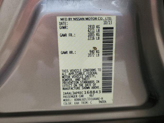 Photo 10 from auction – 2014 NISSAN ALTIMA 2.5 with VIN 1N4AL3AP4EC168843