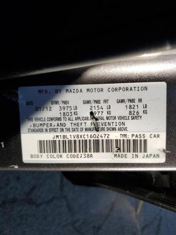 Photo 10 from auction – 2012 MAZDA 3 I with VIN JM1BL1V8XC1602472