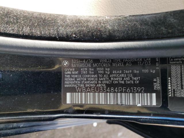 Photo 10 from auction – 2004 BMW 325 XI with VIN WBAEU33484PF61392