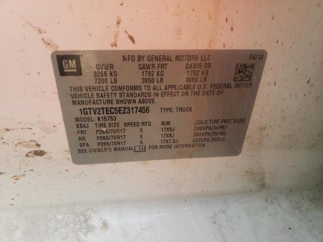 Photo 10 from auction – 2014 GMC SIERRA K15 with VIN 1GTV2TEC5EZ317456