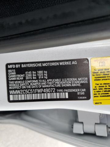 Photo 10 from auction – 2015 MINI COOPER S C with VIN WMWZC5C51FWP49072
