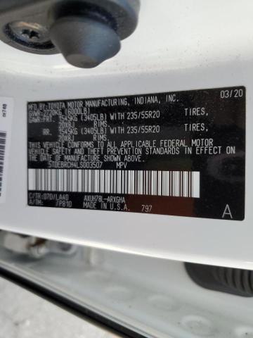Photo 10 from auction – 2020 TOYOTA HIGHLANDER with VIN 5TDEBRCH4LS003507